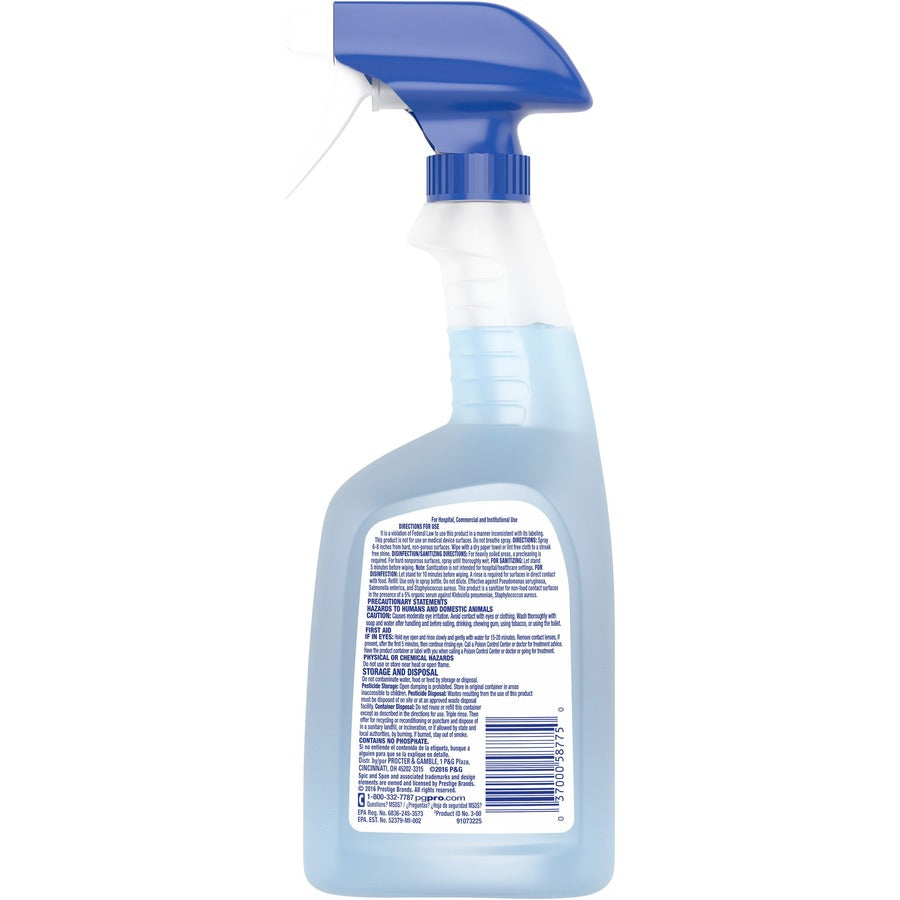 Spic and Span 3-in-1 Cleaner - 32 fl oz (1 quart) - Fresh Scent - 6 / Carton - Disinfectant, Streak-free - Blue