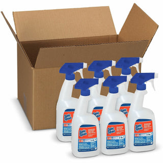 Spic and Span 3-in-1 Cleaner - 32 fl oz (1 quart) - Fresh Scent - 6 / Carton - Disinfectant, Streak-free - Blue