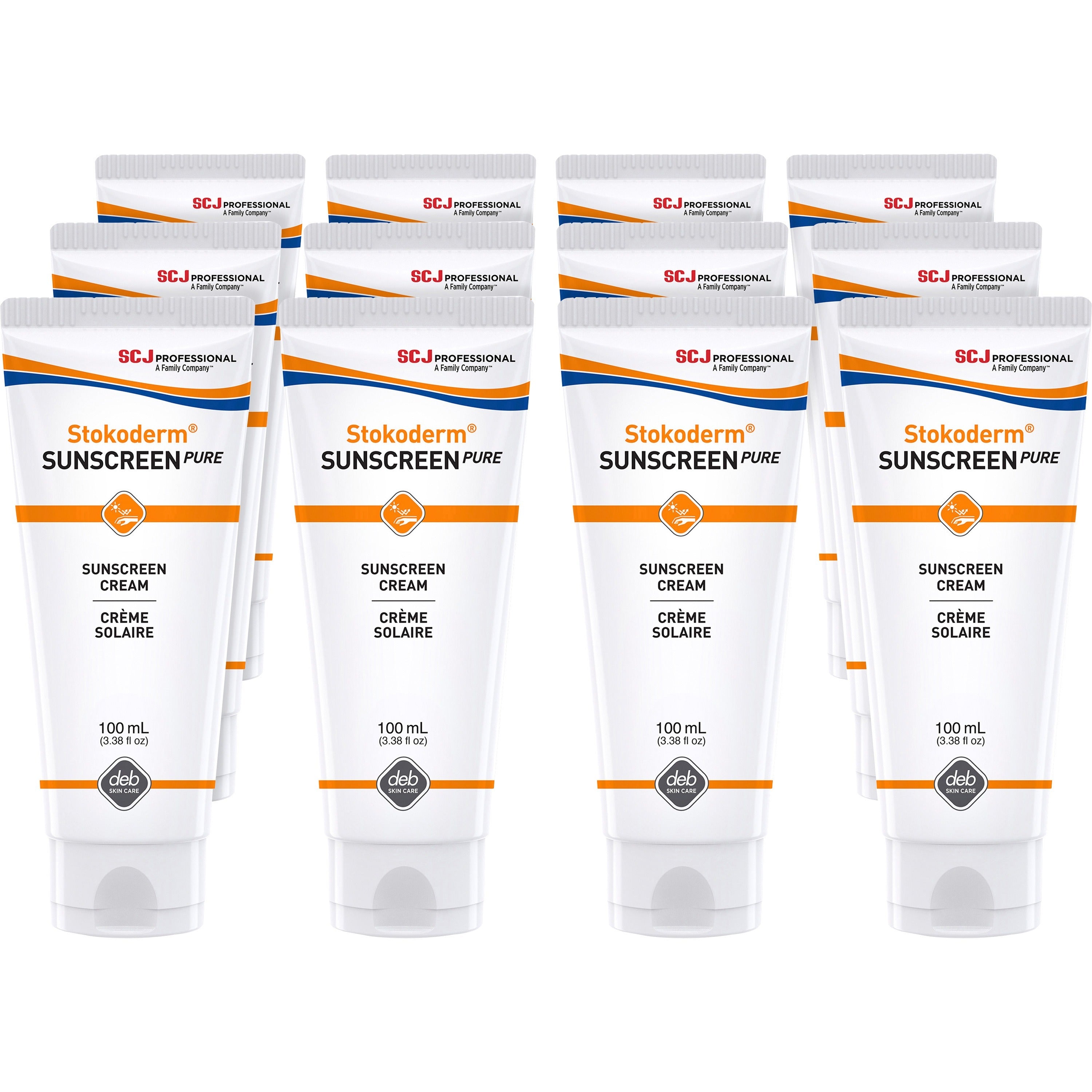 SC Johnson UV Skin Protection Cream - Cream - 3.38 fl oz - Tube - SPF 30 - Skin, Industrial, Automotive, Education - UV Resistant, Water Resistant, Perfume-free, Non Allergic, Non-irritating, Non-greasy, UVA Protection, UVB Protection - 12 / Carton