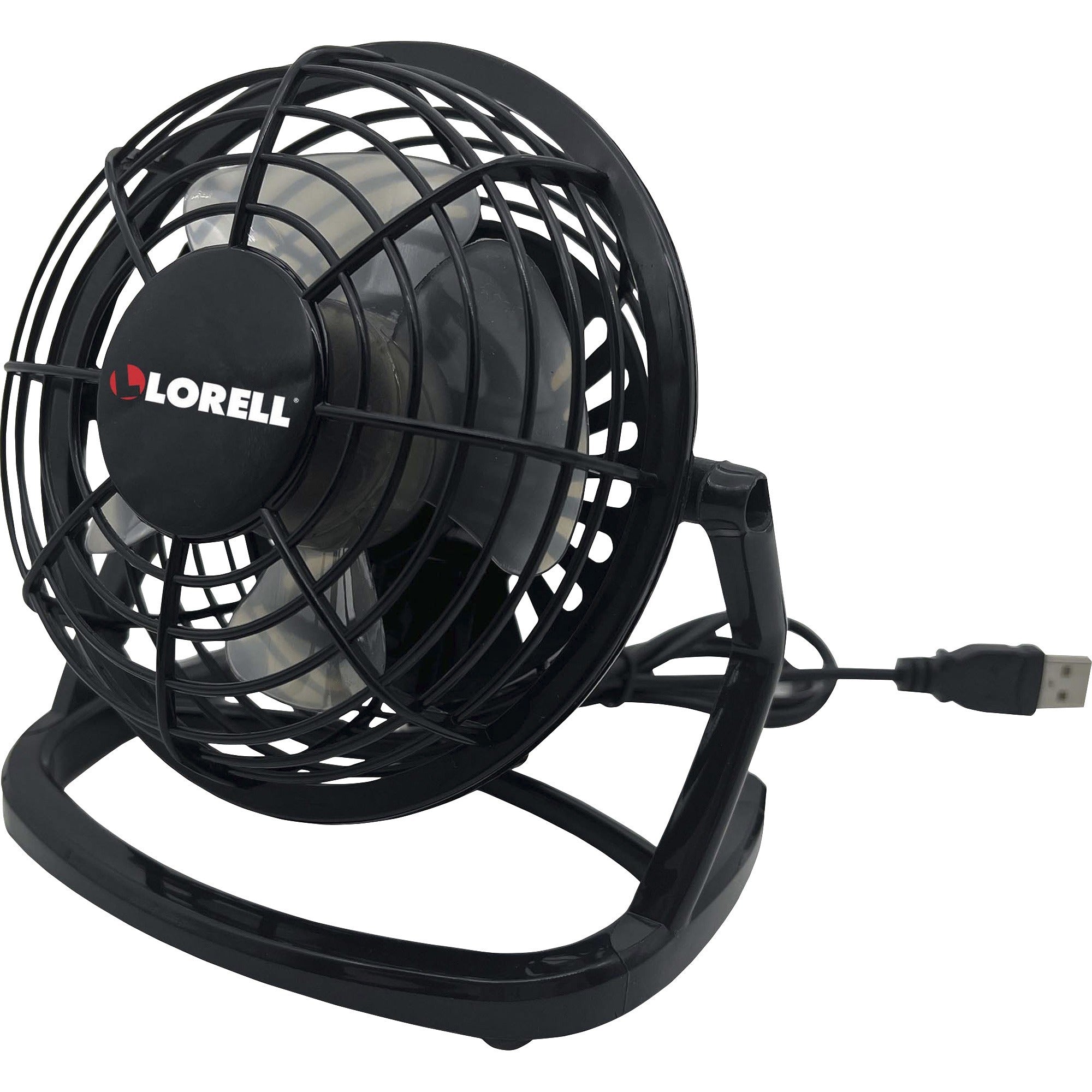 lorell-usb-powered-personal-fan-adjustable-tilt-head-durable-usb-powered-compact-metal-plastic-black_llr18474 - 2