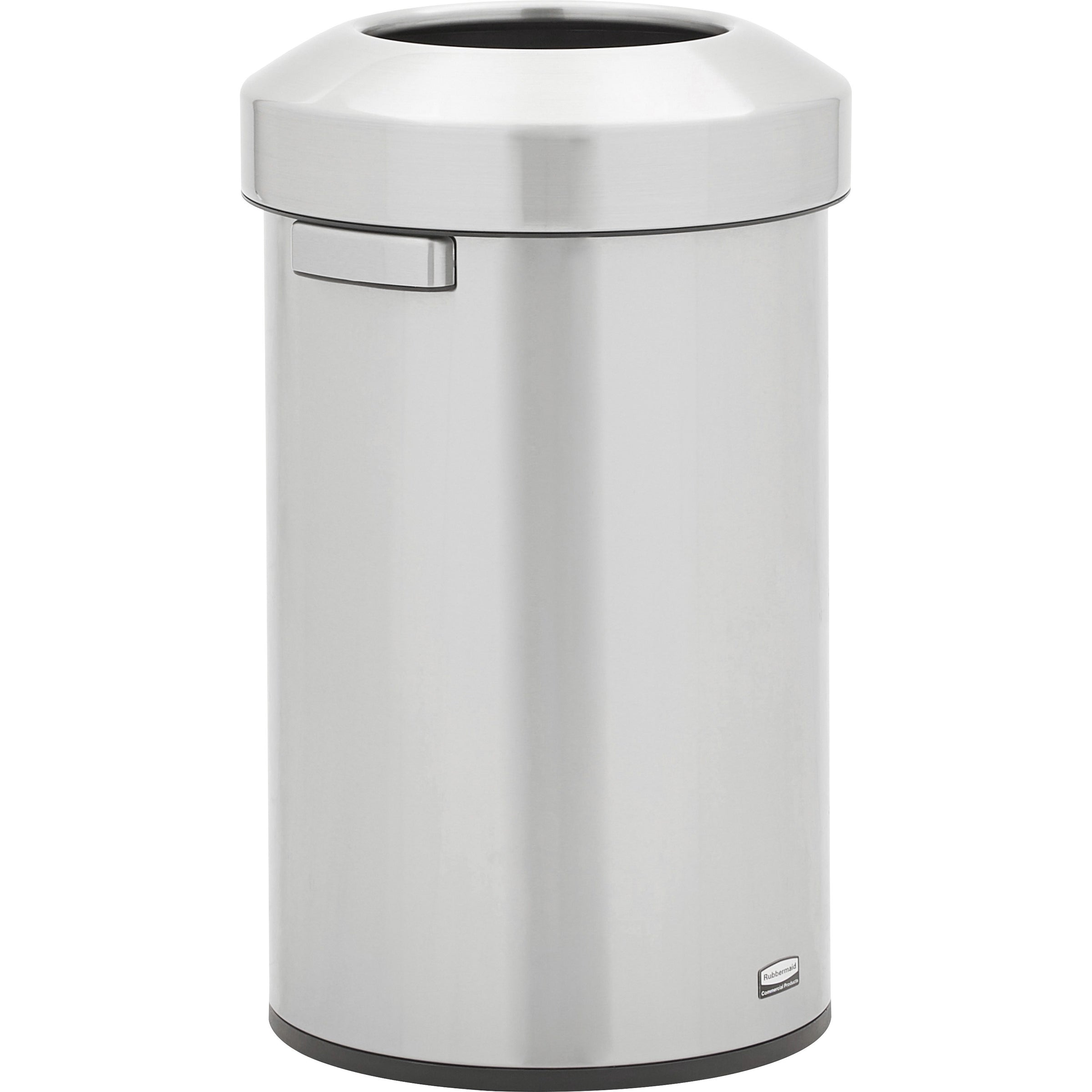 rubbermaid-commercial-refine-waste-container-16-gal-capacity-round-ergonomic-handle-non-skid-fingerprint-resistant-durable-263-height-x-159-width-metal-stainless-steel-1-each_rcp2147583 - 2