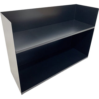 Huron 2-tier Book Rack - 2 Compartment(s) - 2 Tier(s) - Horizontal - 20" Height x 29" Width x 10.3" Depth - Durable - Black - Steel - 1 Each