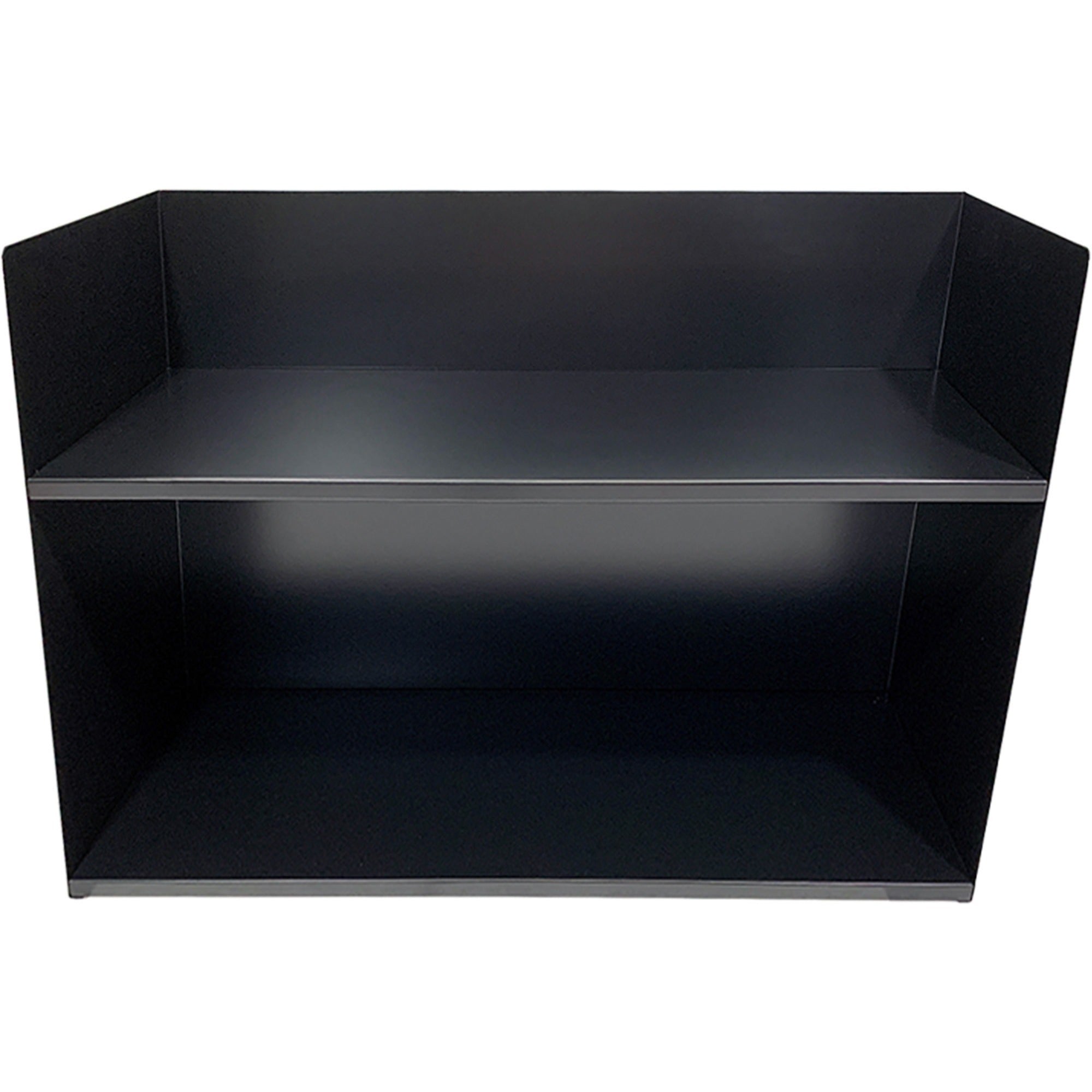 huron-2-tier-book-rack-2-compartments-2-tiers-horizontal-20-height-x-29-width-x-103-depth-durable-black-steel-1-each_hurhasz0177 - 2