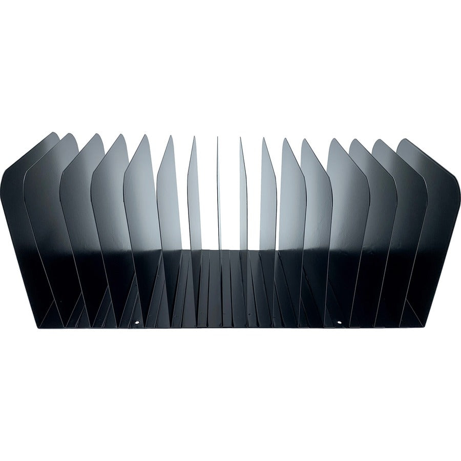 Huron 15-slot Vertical Message Rack - 15 Compartment(s) - Vertical - 6.5" Height x 16" Width x 16.3" Depth - Durable - Black - Steel - 1 Each
