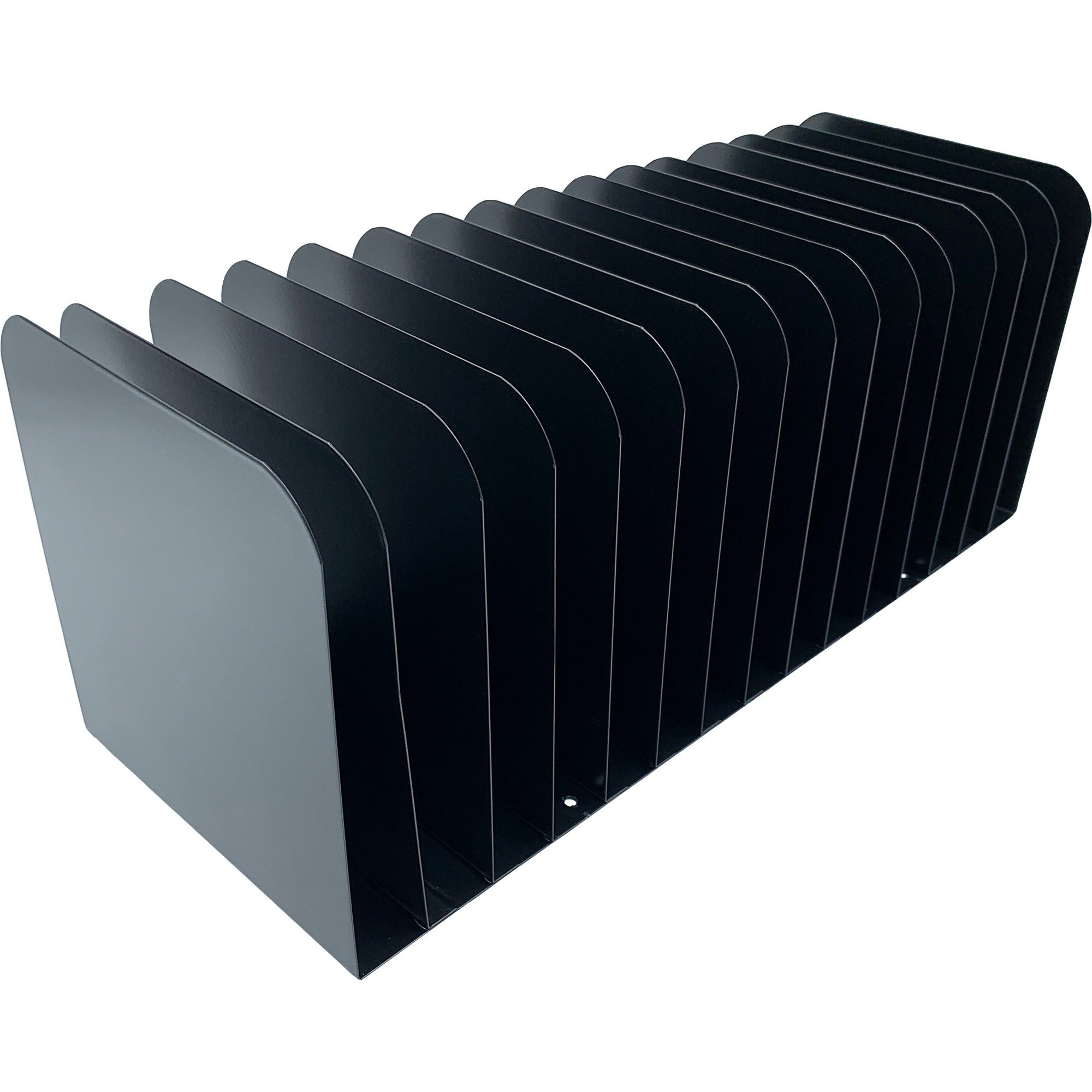 huron-15-slot-vertical-message-rack-15-compartments-vertical-65-height-x-16-width-x-163-depth-durable-black-steel-1-each_hurhasz0178 - 1