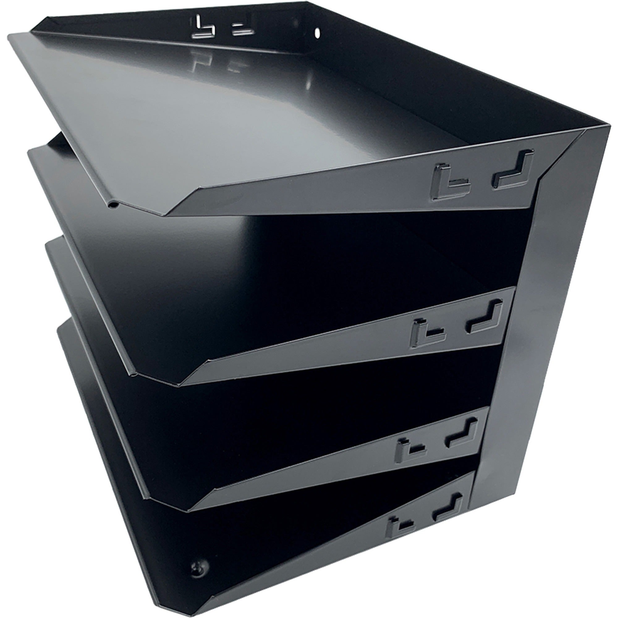 huron-horizontal-slots-desk-organizer-4-compartments-horizontal-9-height-x-12-width-x-87-depth-durable-black-steel-1-each_hurhasz0152 - 1