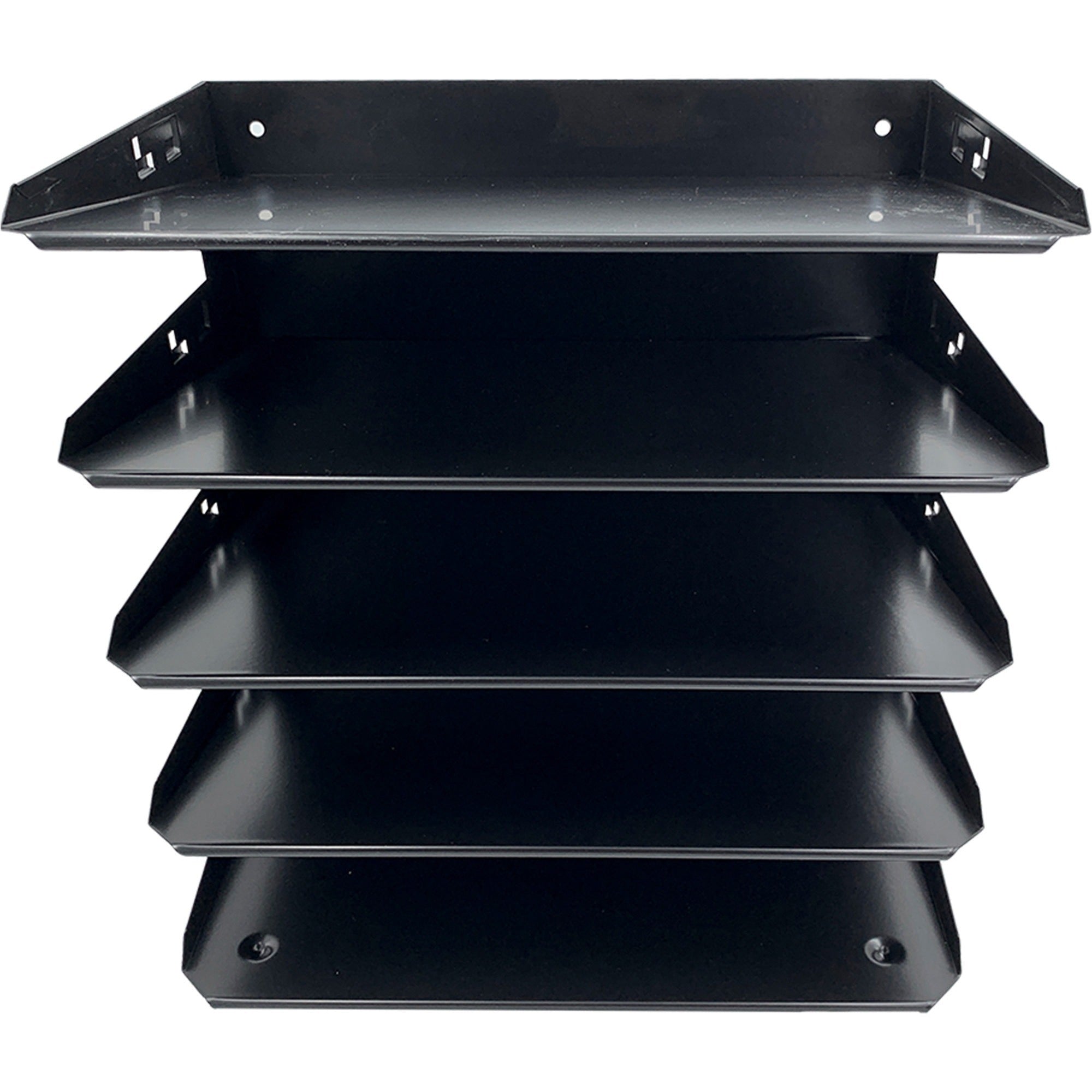 huron-horizontal-slots-desk-organizer-5-compartments-horizontal-12-height-x-88-width-x-12-depth-durable-black-steel-1-each_hurhasz0149 - 2