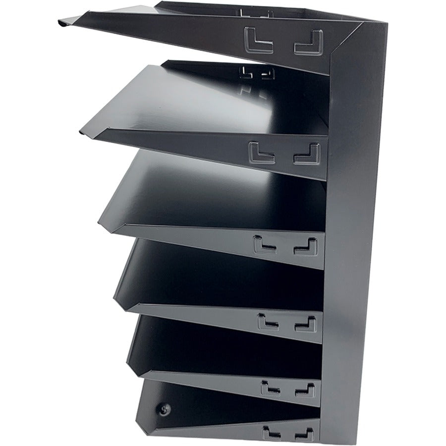 huron-horizontal-slots-desk-organizer-6-compartments-horizontal-15-height-x-88-width-x-12-depth-durable-label-holder-black-steel-1-each_hurhasz0157 - 4