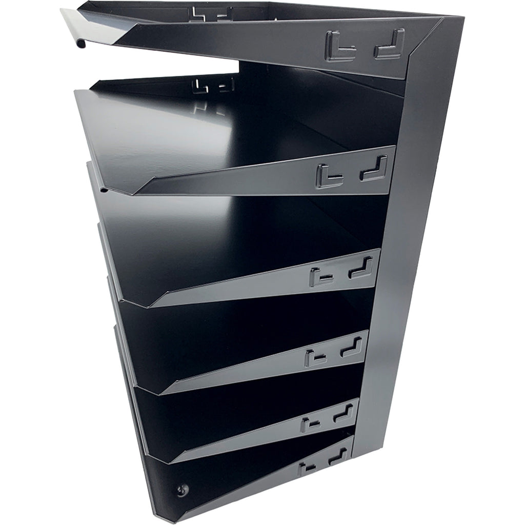 huron-horizontal-slots-desk-organizer-6-compartments-horizontal-15-height-x-88-width-x-12-depth-durable-label-holder-black-steel-1-each_hurhasz0157 - 3