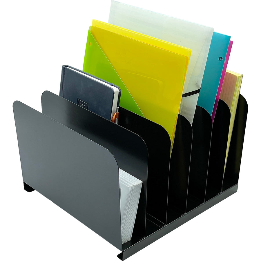 huron-vertical-desk-organizer-6-compartments-vertical-8-height-x-11-width-x-12-depth-durable-black-steel-1-each_hurhasz0144 - 3