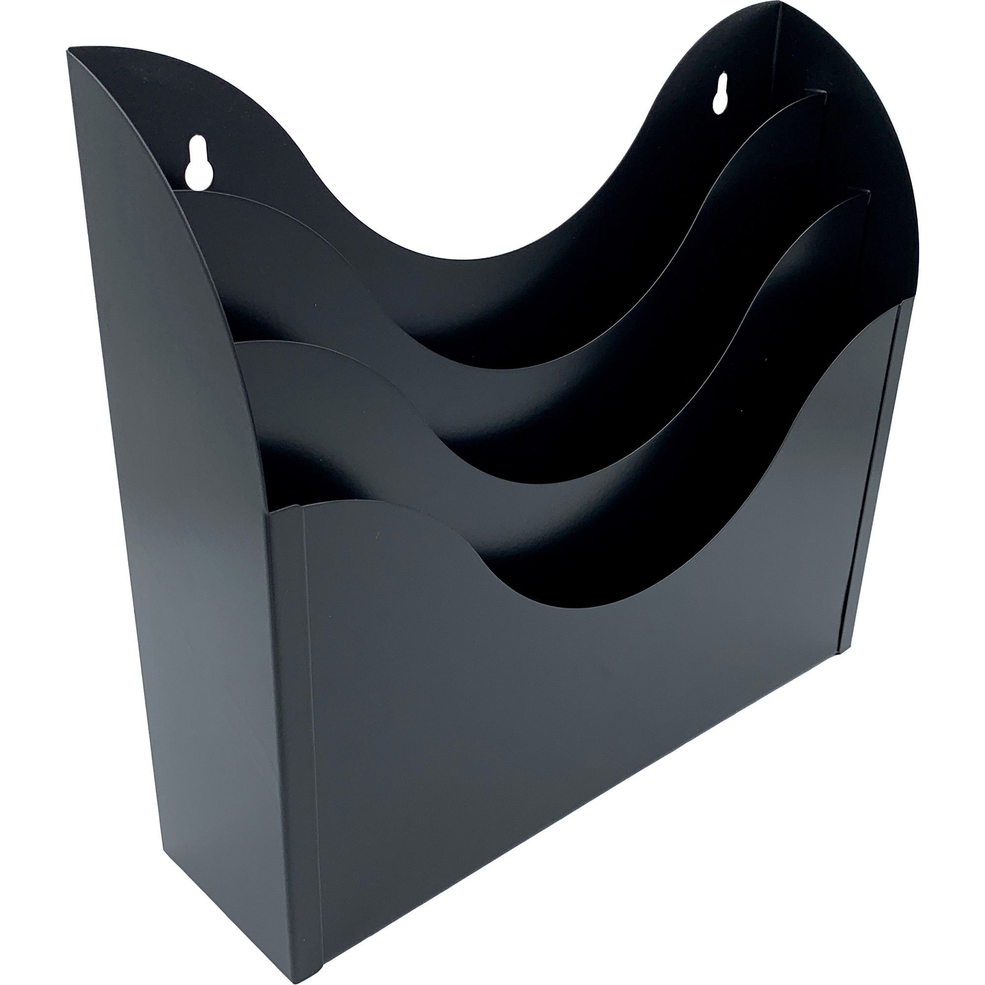 huron-3-tier-wall-sorter-3-tiers-vertical-113-height-x-13-width-x-35-depth-durable-black-steel-1-each_hurhasz0184 - 1