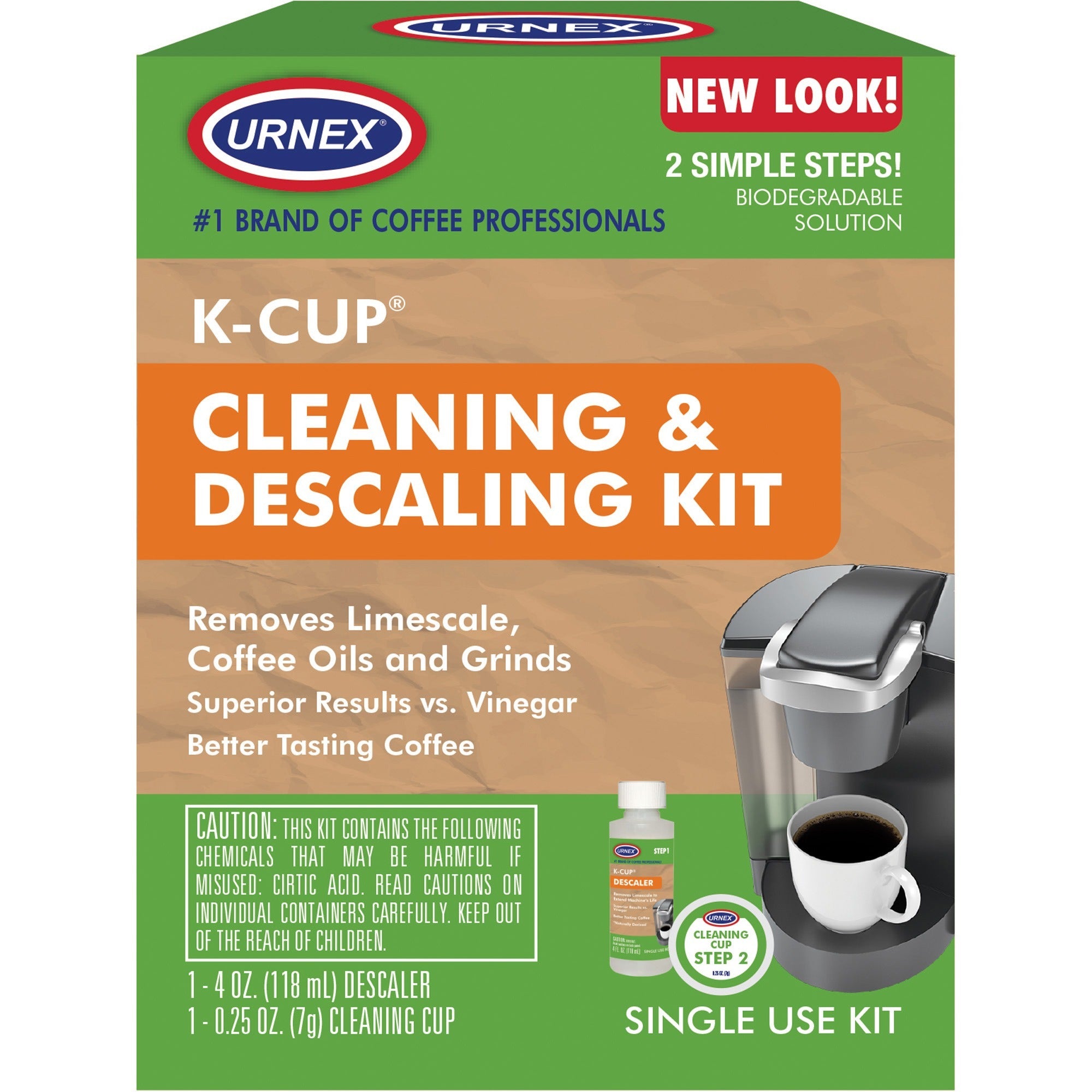 urnex-single-brewer-cleaning-kit-for-coffee-maker-025-oz-biodegradable-phosphate-free-odorless-1-each-green_wmn6004 - 1