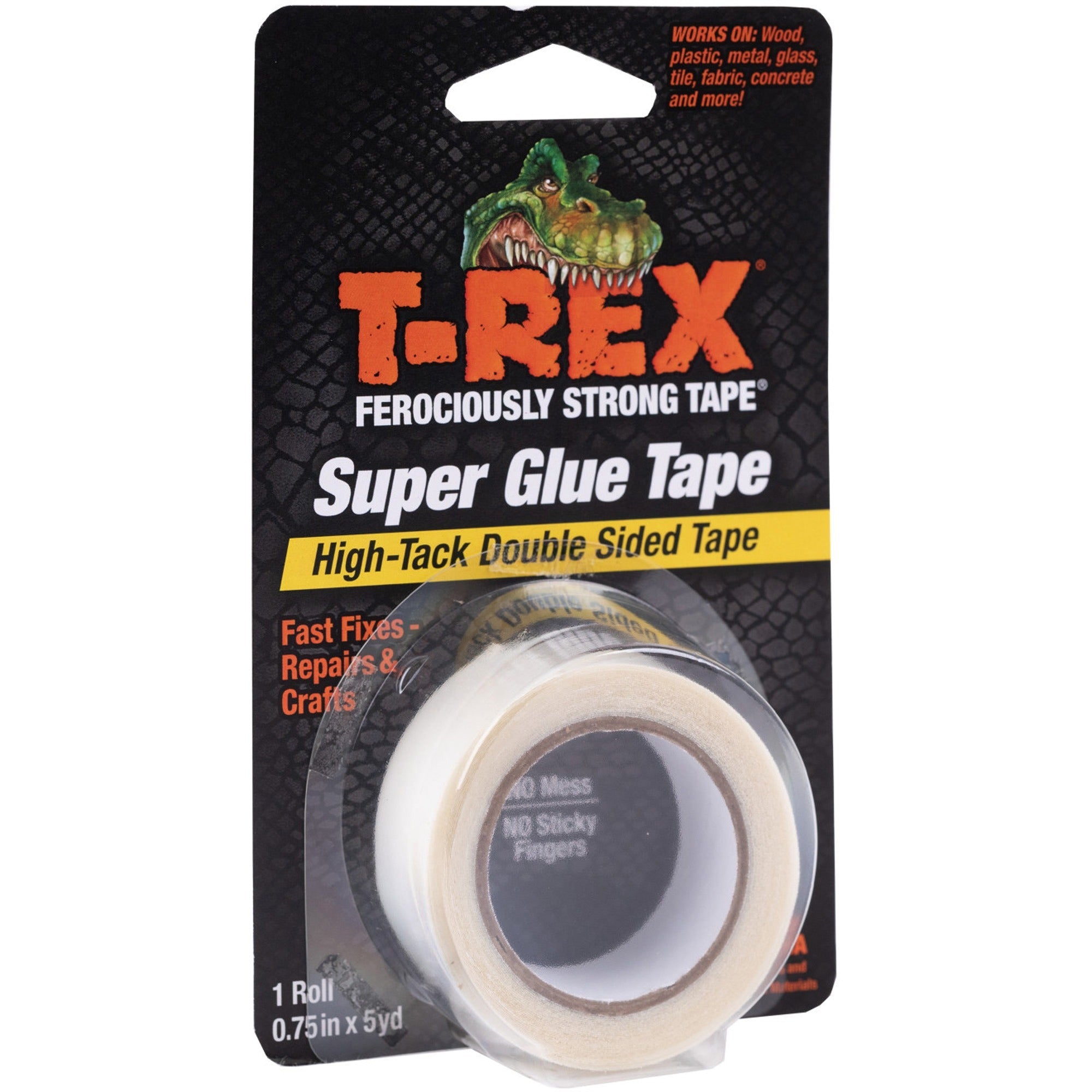 t-rex-double-sided-super-glue-tape-15-ft-length-x-075-width-acrylic-1-each-white_duc286853 - 1