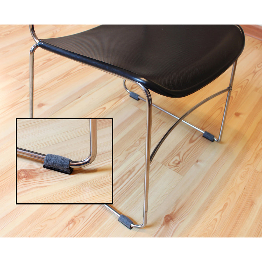 lorell-wraparound-floor-savers-rectangle-gray-16-bag_llr49329 - 2