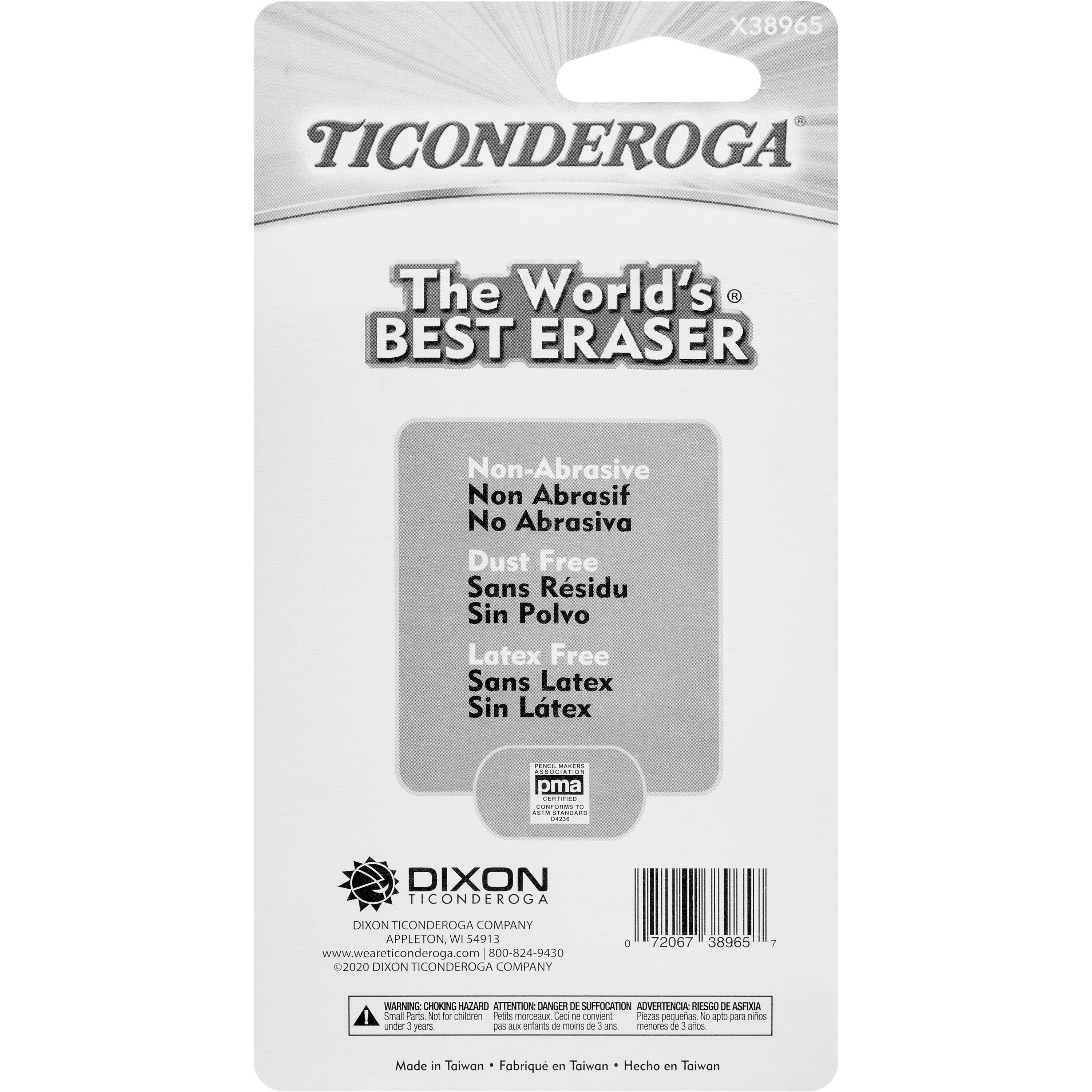 ticonderoga-mini-erasers-neon-pink-neon-green-neon-orange-neon-yellow-neon-blue-vinyl-5-pack-latex-free-soft-smudge-free-residue-free-non-abrasive-non-tearing-non-toxic_dixx38965 - 2