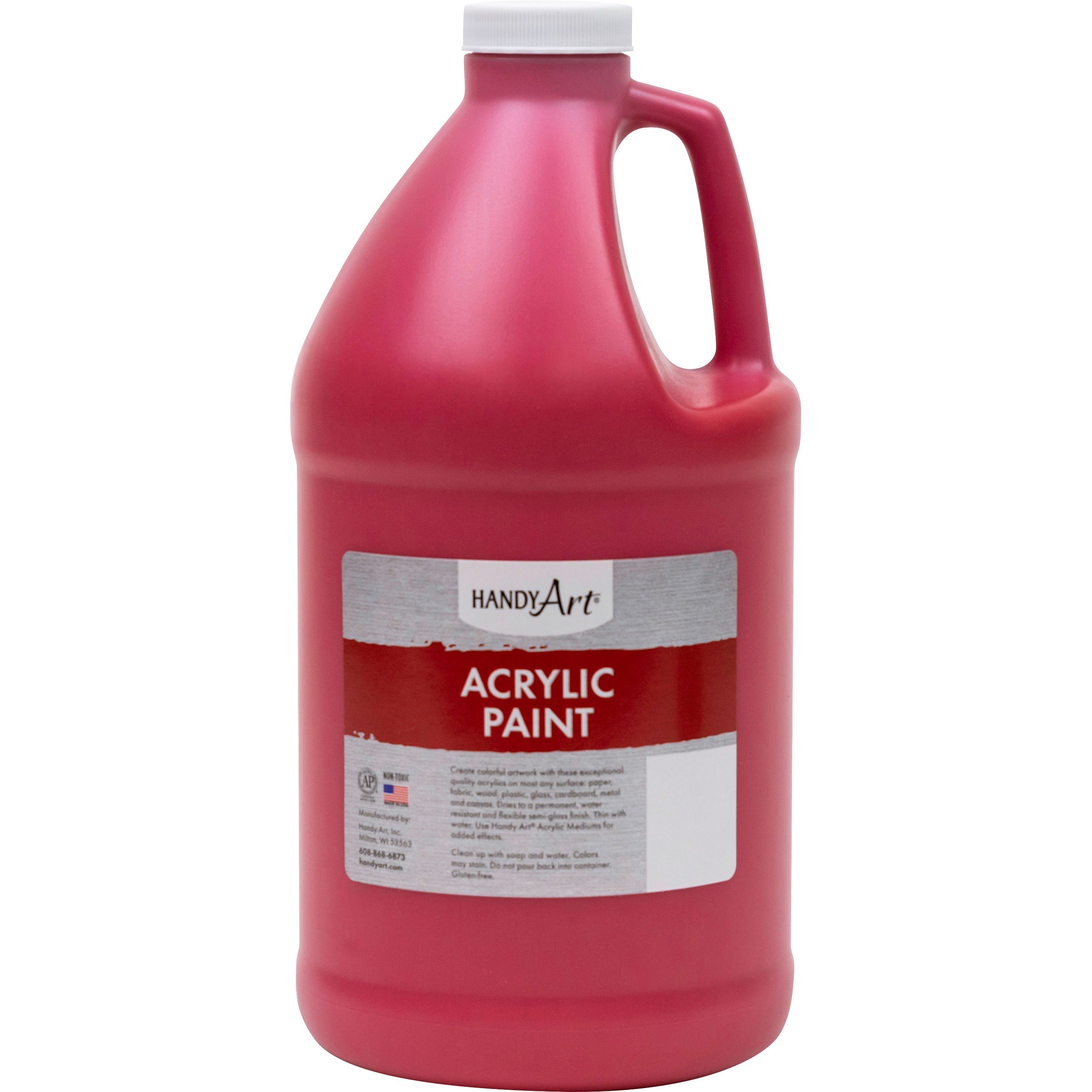 handy-art-acrylic-paint-2-quart-1-each-brite-red_han102040 - 1