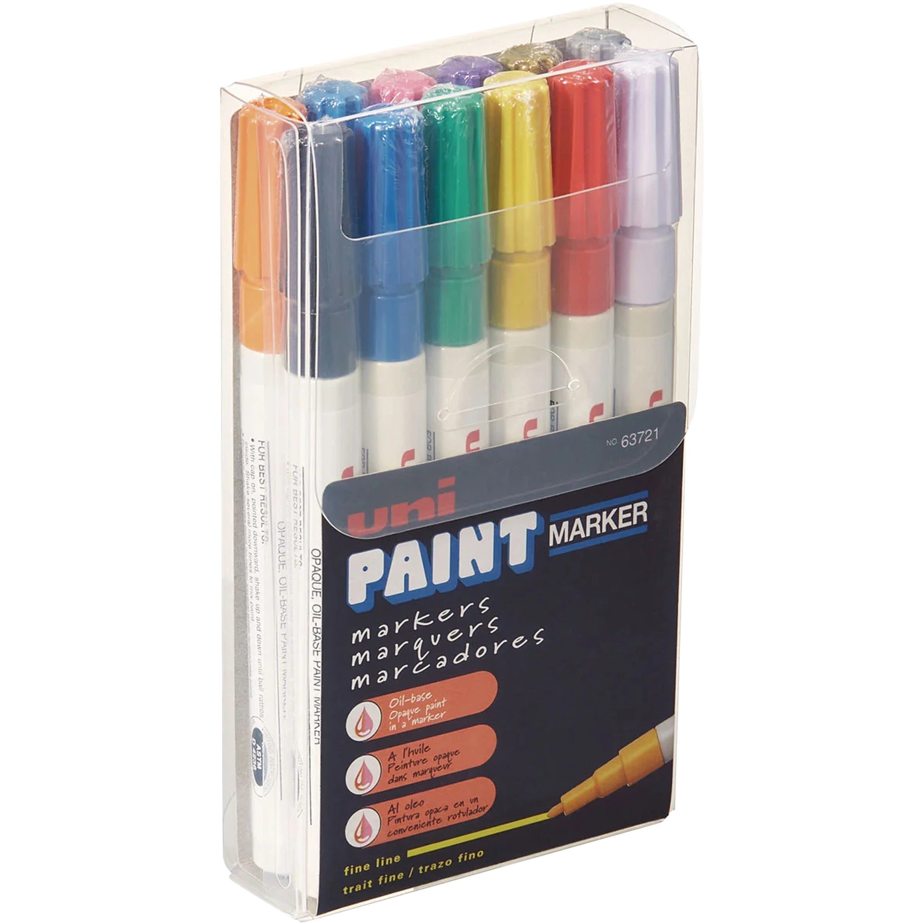 Permanent Marker, Fine Bullet Tip, Assorted Colors, 12/Set