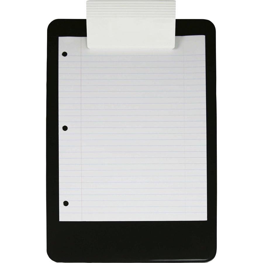 Saunders Antimicrobial Clipboard - 8 1/2" x 11" - Black, White - 1 Each