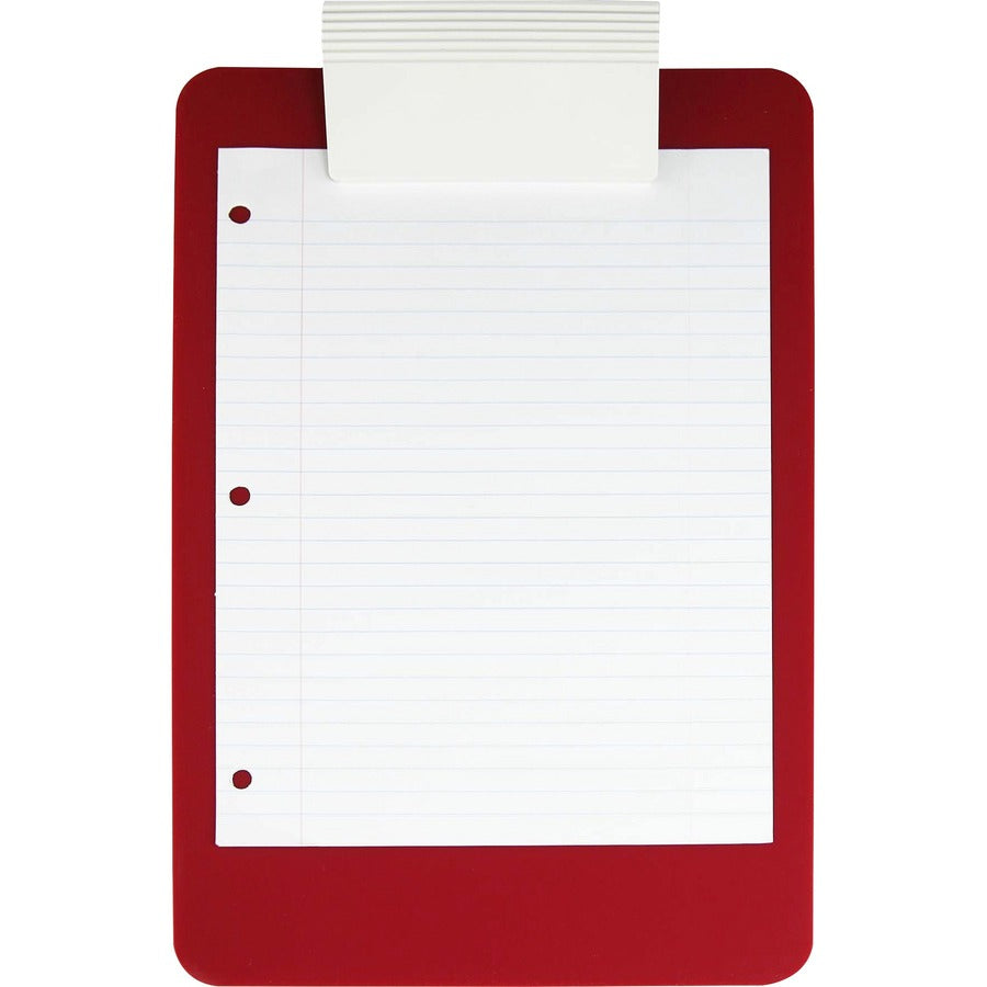 Saunders Antimicrobial Clipboard - 8 1/2" x 11" - Red, White - 1 Each