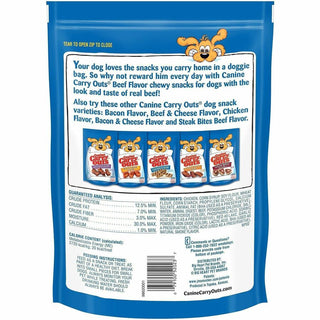 Canine Carryouts Beef Flavor Chewy Dog Treats - For Dog - Chewy - Beef Flavor - 1.41 lb