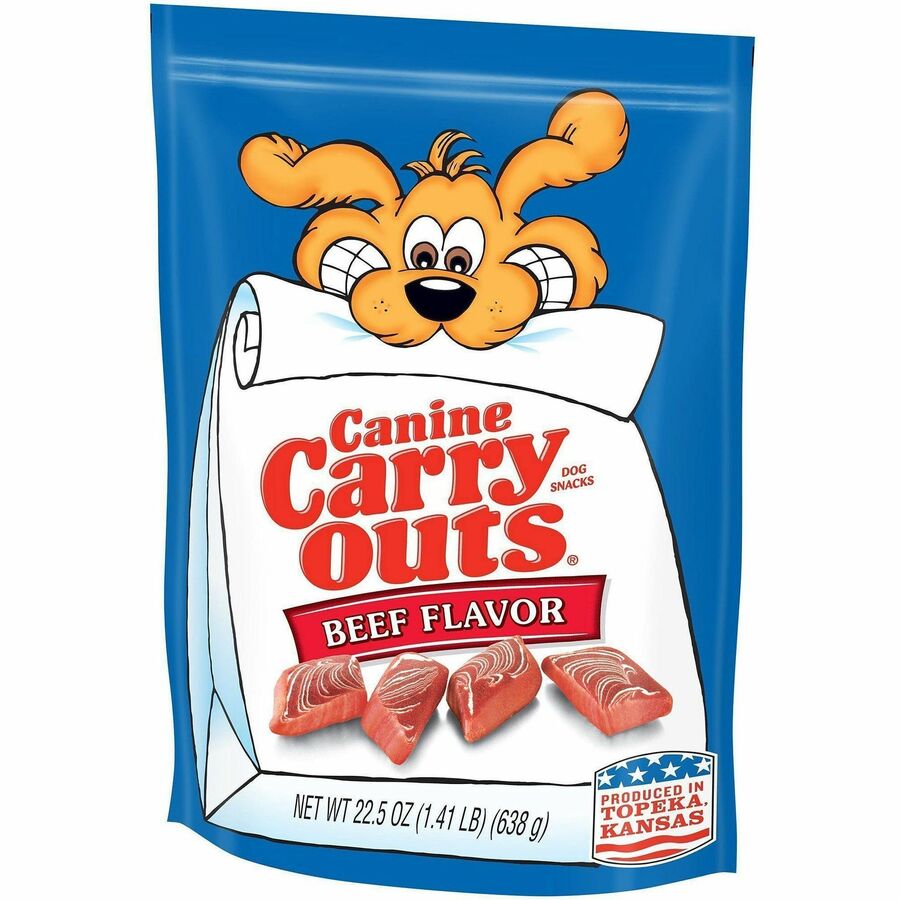 Canine Carryouts Beef Flavor Chewy Dog Treats - For Dog - Chewy - Beef Flavor - 1.41 lb
