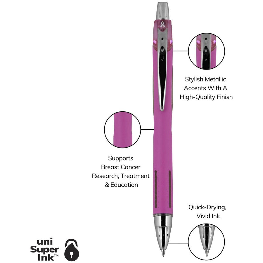 uni-jetstream-rt-pink-ribbon-ballpoint-pen-medium-pen-point-1-mm-pen-point-size-black-gel-based-hybrid-ink-pink-barrel-1-dozen_ubc70203 - 6