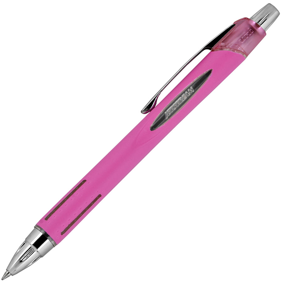 uni-jetstream-rt-pink-ribbon-ballpoint-pen-medium-pen-point-1-mm-pen-point-size-black-gel-based-hybrid-ink-pink-barrel-1-dozen_ubc70203 - 2