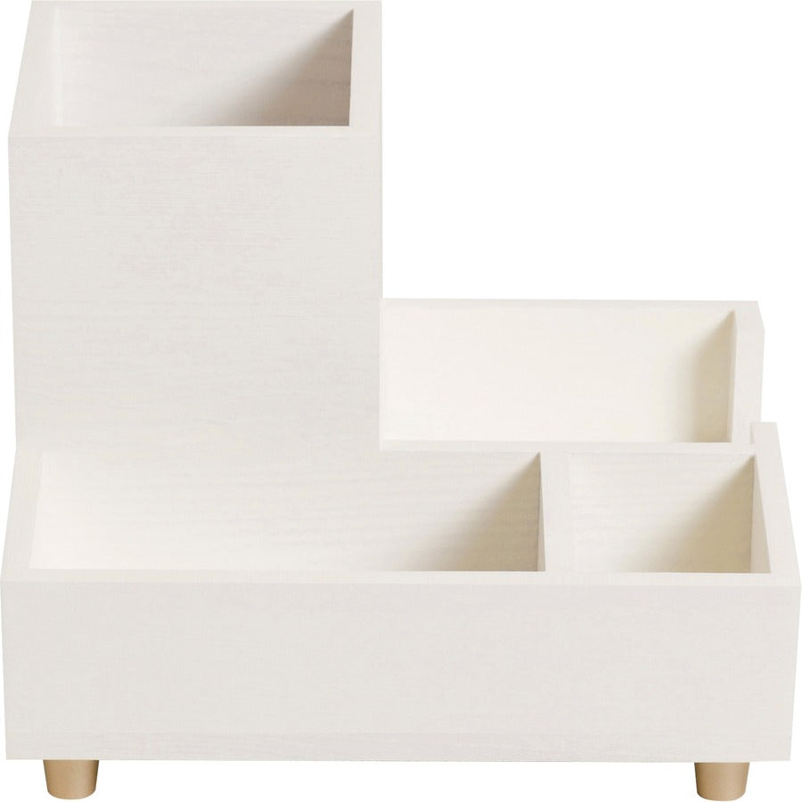 Juliet Compartment Cup, 6.25"w x 6.25"d x 4.75h", White