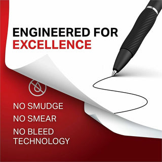 Sharpie S-Gel Pen - Medium Pen Point - 0.7 mm Pen Point Size - Retractable - Black - White Barrel - 2 / Pack