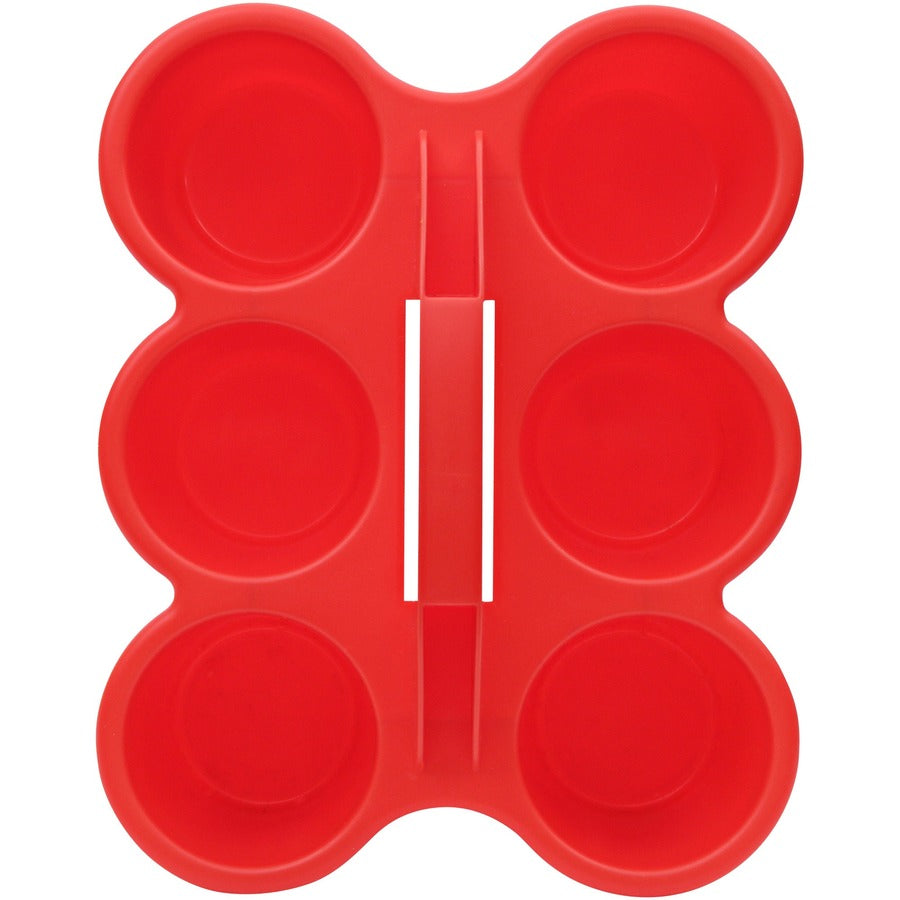 Little Artist Antimicrobial Six-Cup Caddy, Red