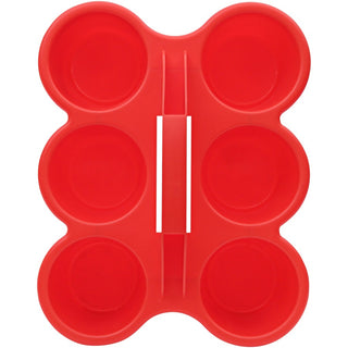Little Artist Antimicrobial Six-Cup Caddy, Red