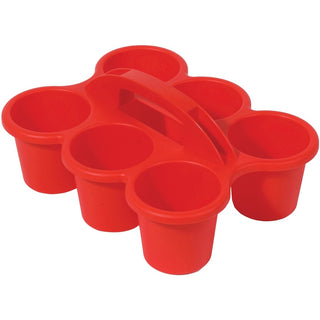 Little Artist Antimicrobial Six-Cup Caddy, Red