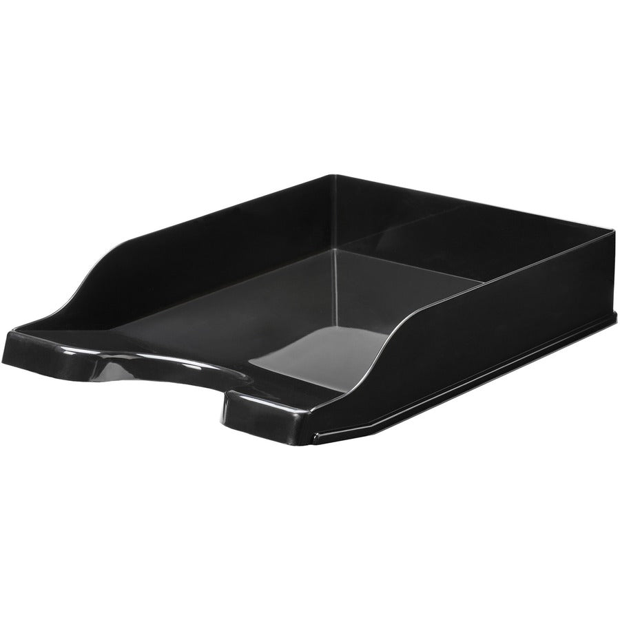 Deflecto AntiMicrobial DocuTray - 2.6" Height x 10.2" Width x 13.8" DepthDesktop - Antimicrobial, Interlockable, Stackable, Mildew Resistant - Black - Polystyrene