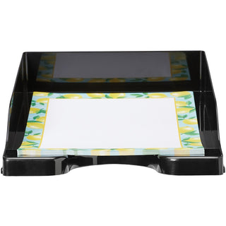 Deflecto AntiMicrobial DocuTray - 2.6" Height x 10.2" Width x 13.8" DepthDesktop - Antimicrobial, Interlockable, Stackable, Mildew Resistant - Black - Polystyrene