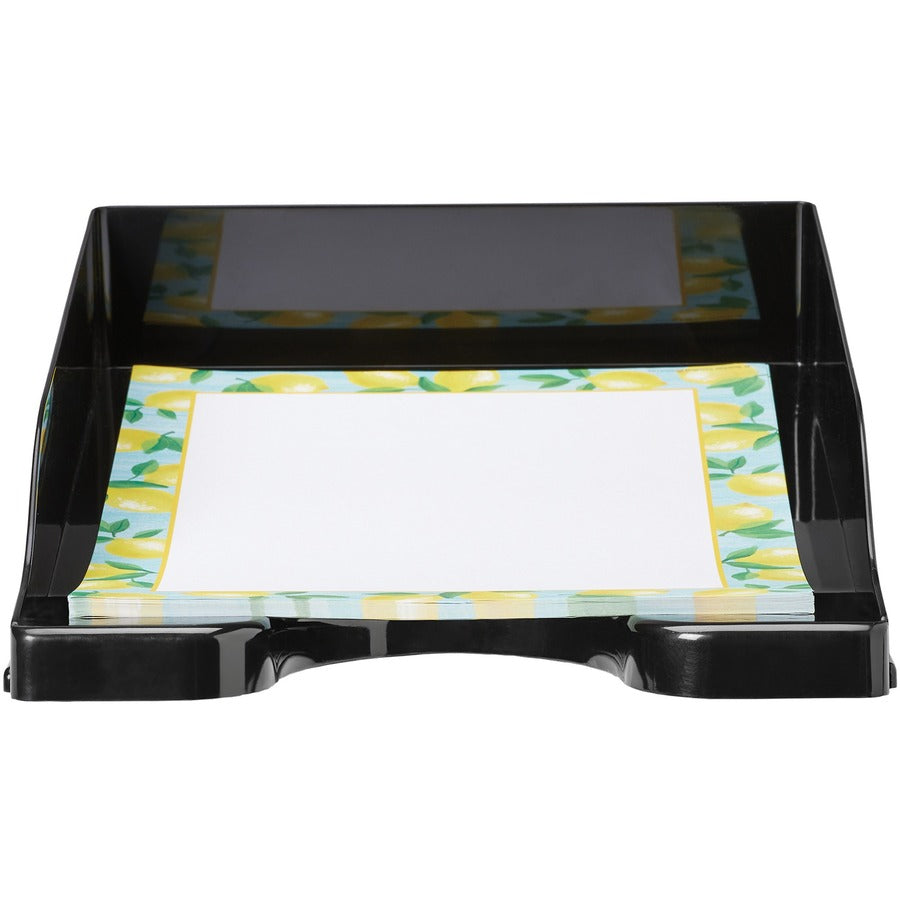 Deflecto AntiMicrobial DocuTray - 2.6" Height x 10.2" Width x 13.8" DepthDesktop - Antimicrobial, Interlockable, Stackable, Mildew Resistant - Black - Polystyrene