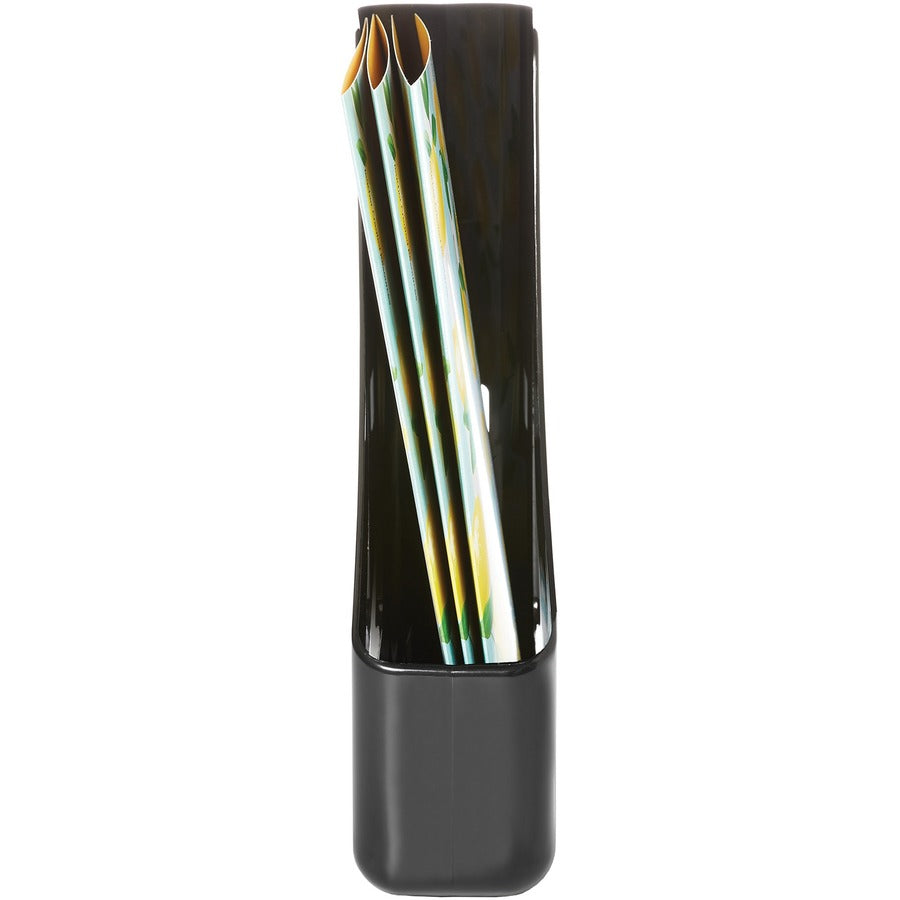 Deflecto AntiMicrobial Magazine File - Black - Polystyrene