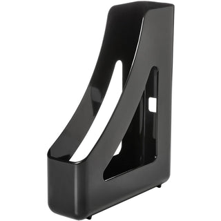 Deflecto AntiMicrobial Magazine File - Black - Polystyrene