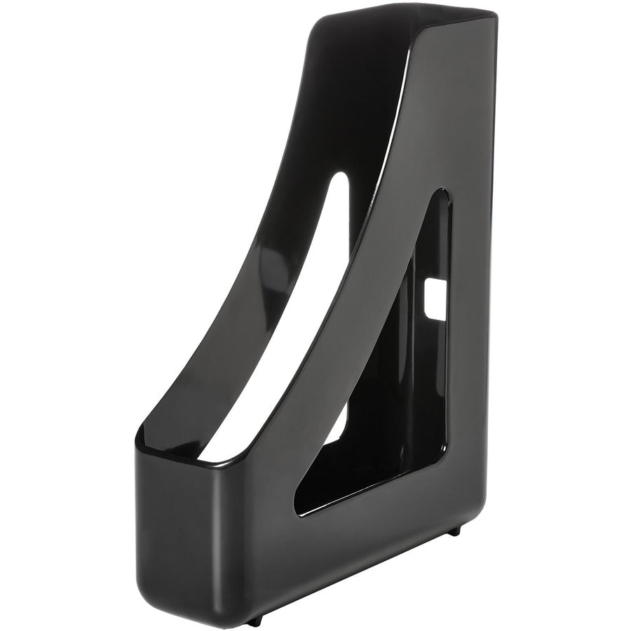 Deflecto AntiMicrobial Magazine File - Black - Polystyrene