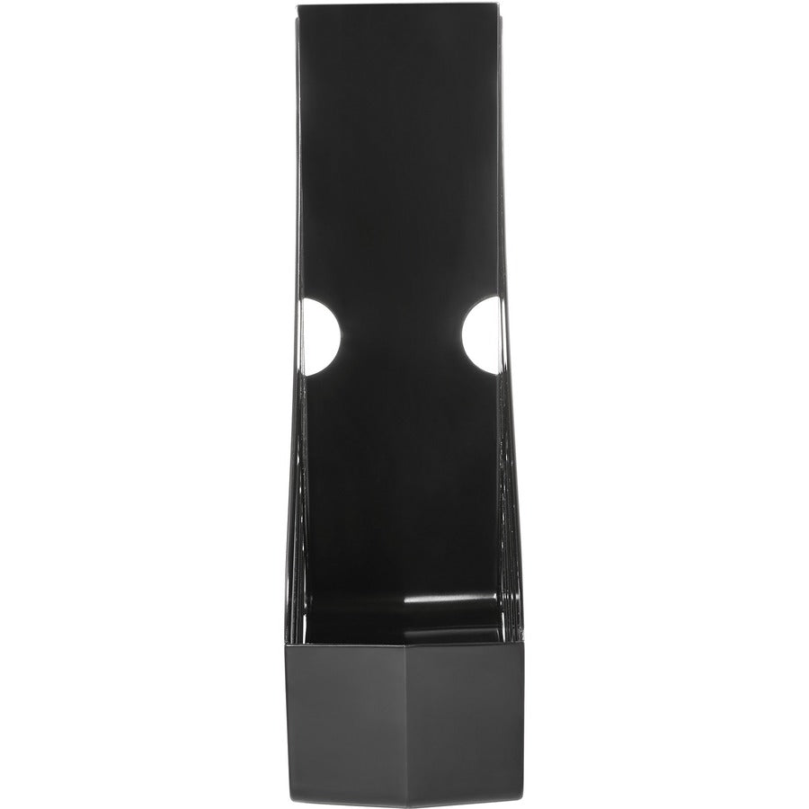 Deflecto AntiMicrobial Jumbo Magazine File - Black - Polystyrene