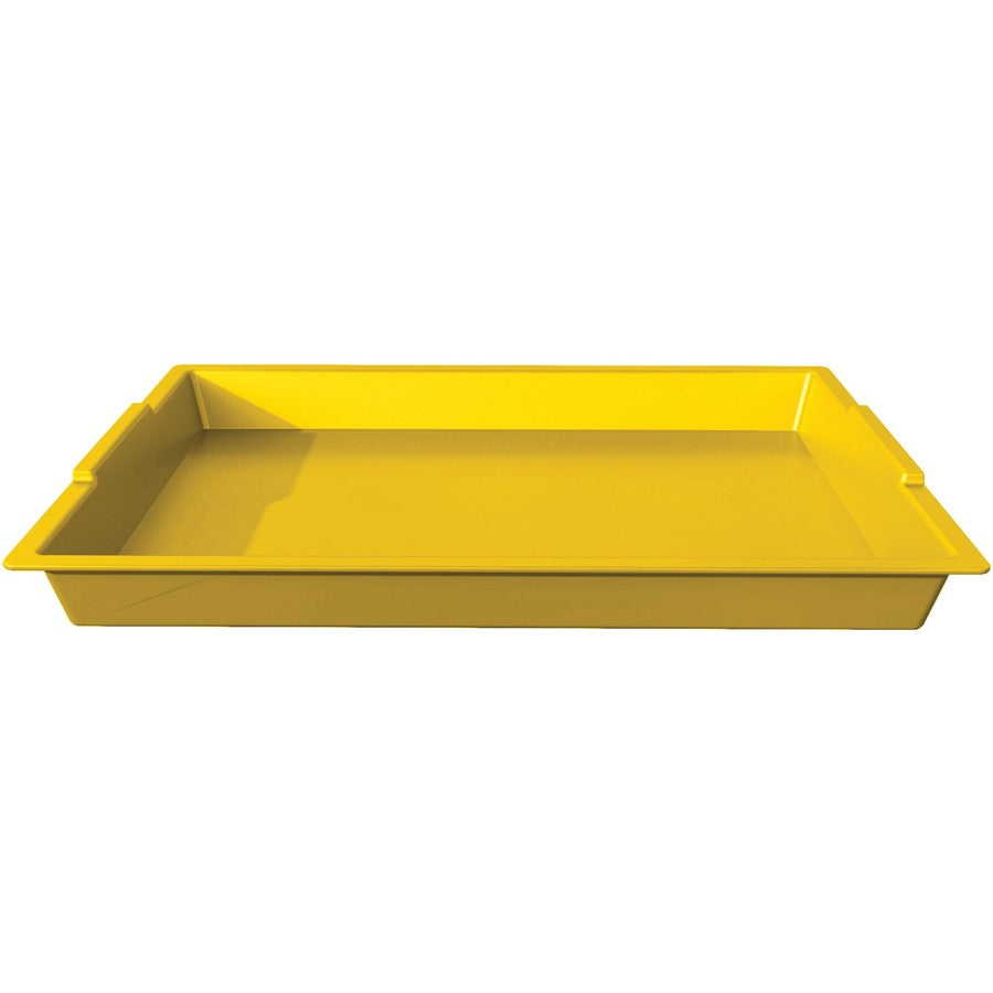 Deflecto Antimicrobial Finger Paint Tray - Painting - 1.83"Height x 16.04"Width x 12.07"Depth - Yellow - Polypropylene, Plastic