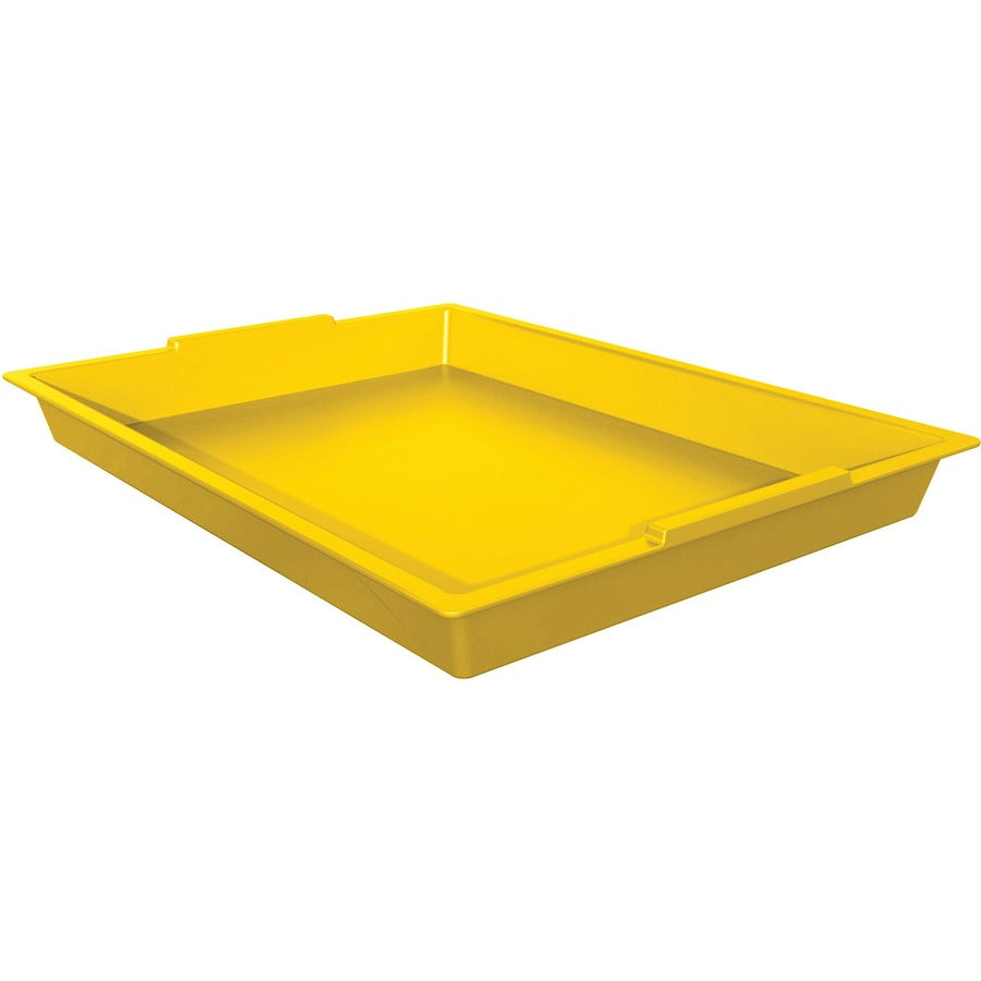 Deflecto Antimicrobial Finger Paint Tray - Painting - 1.83"Height x 16.04"Width x 12.07"Depth - Yellow - Polypropylene, Plastic