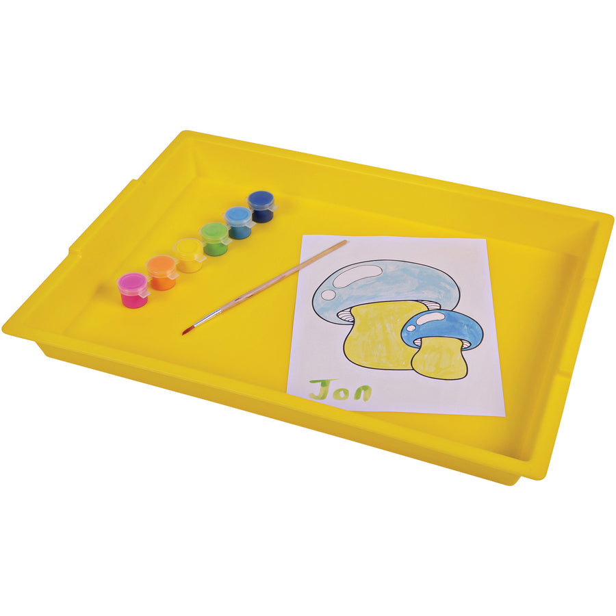 deflecto-antimicrobial-finger-paint-tray-painting-183height-x-1604width-x-1207depth-yellow-polypropylene-plastic_def39507yel - 5