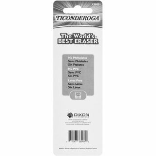 Ticonderoga Retractable Erasers - Yellow - 1 Each - Smudge-free, Residue-free, Non-tearing, Latex-free, Retractable, Latex-free, Soft