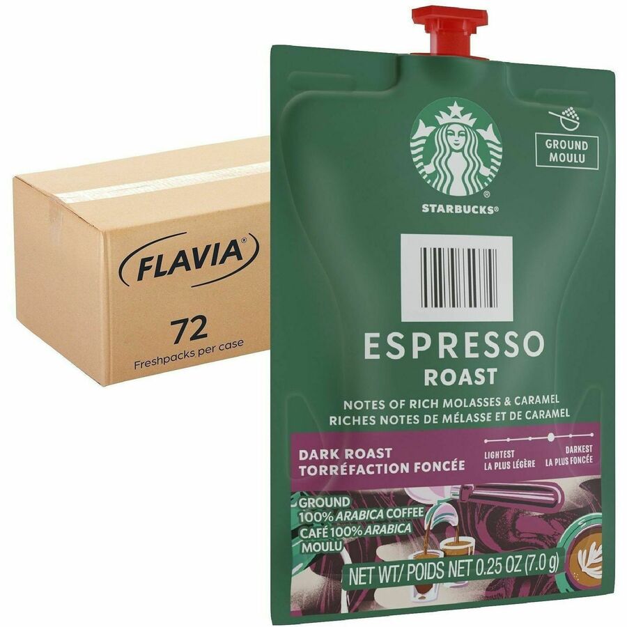 Starbucks Freshpack Blonde Espresso Roast Coffee - Compatible with Flavia Barista - 72 / Carton