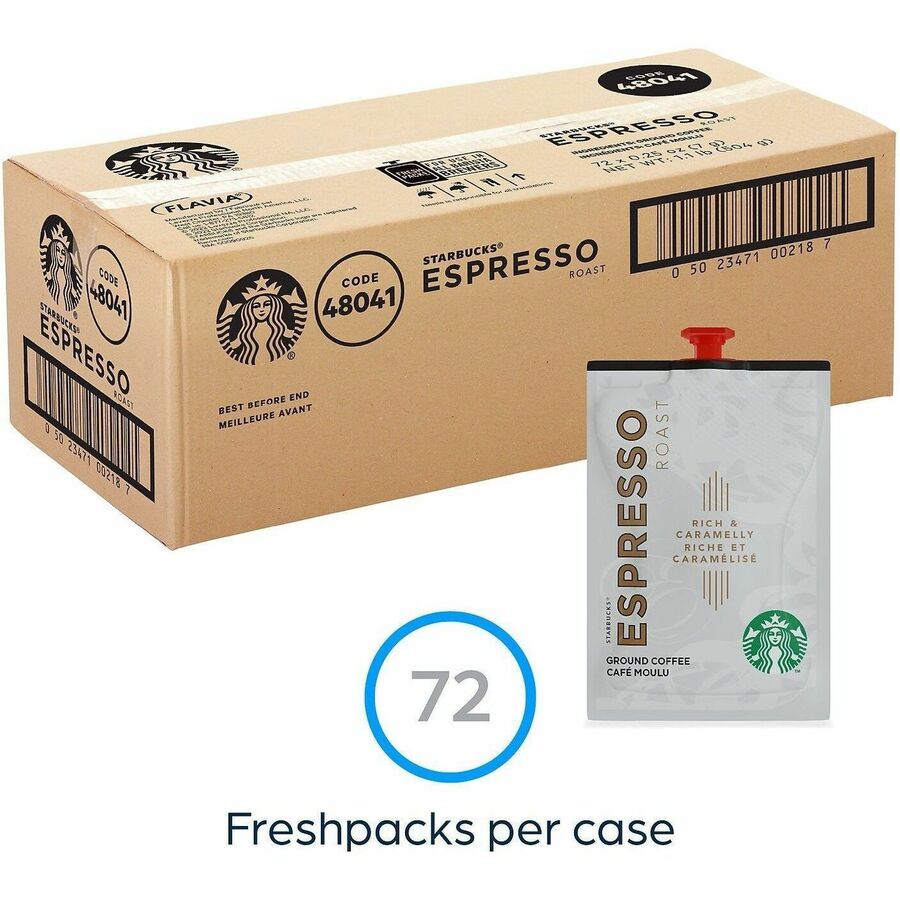 Starbucks Freshpack Blonde Espresso Roast Coffee - Compatible with Flavia Barista - 72 / Carton
