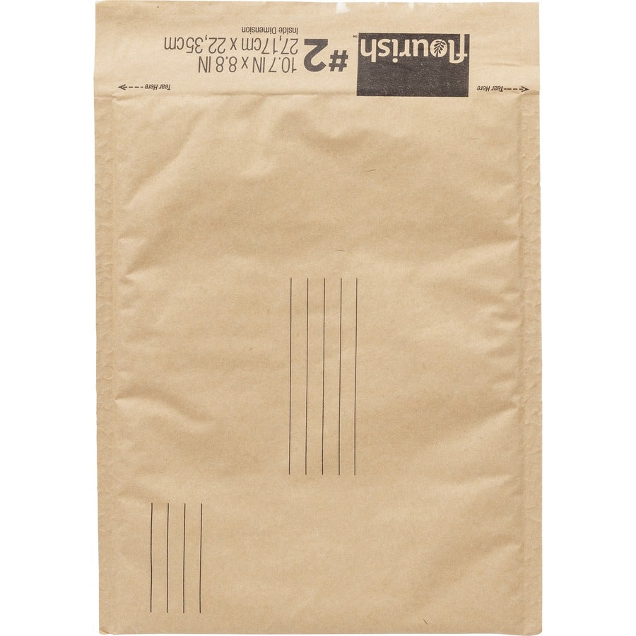 Duck Brand Flourish Honeycomb Recyclable Mailers - Mailing/Shipping - 8 4/5" Width x 10 45/64" Length - Seal - 1 Each - Brown