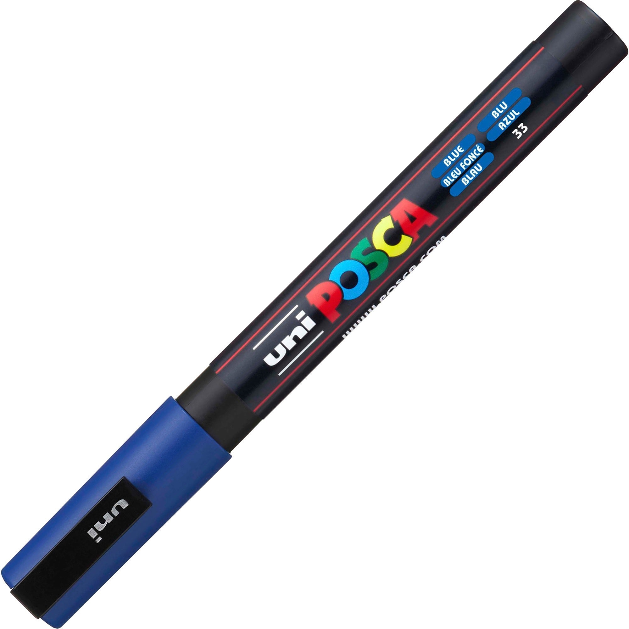 uni Posca PC-3M Paint Markers - Fine Marker Point - Blue Water Based, Pigment-based Ink - 6 / Pack