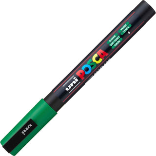 uni Posca PC-3M Paint Markers - Fine Marker Point - Green Water Based, Pigment-based Ink - 6 / Pack
