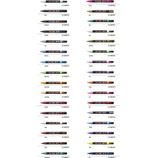uni Posca PC-3M Paint Markers - Fine Marker Point - Green Water Based, Pigment-based Ink - 6 / Pack