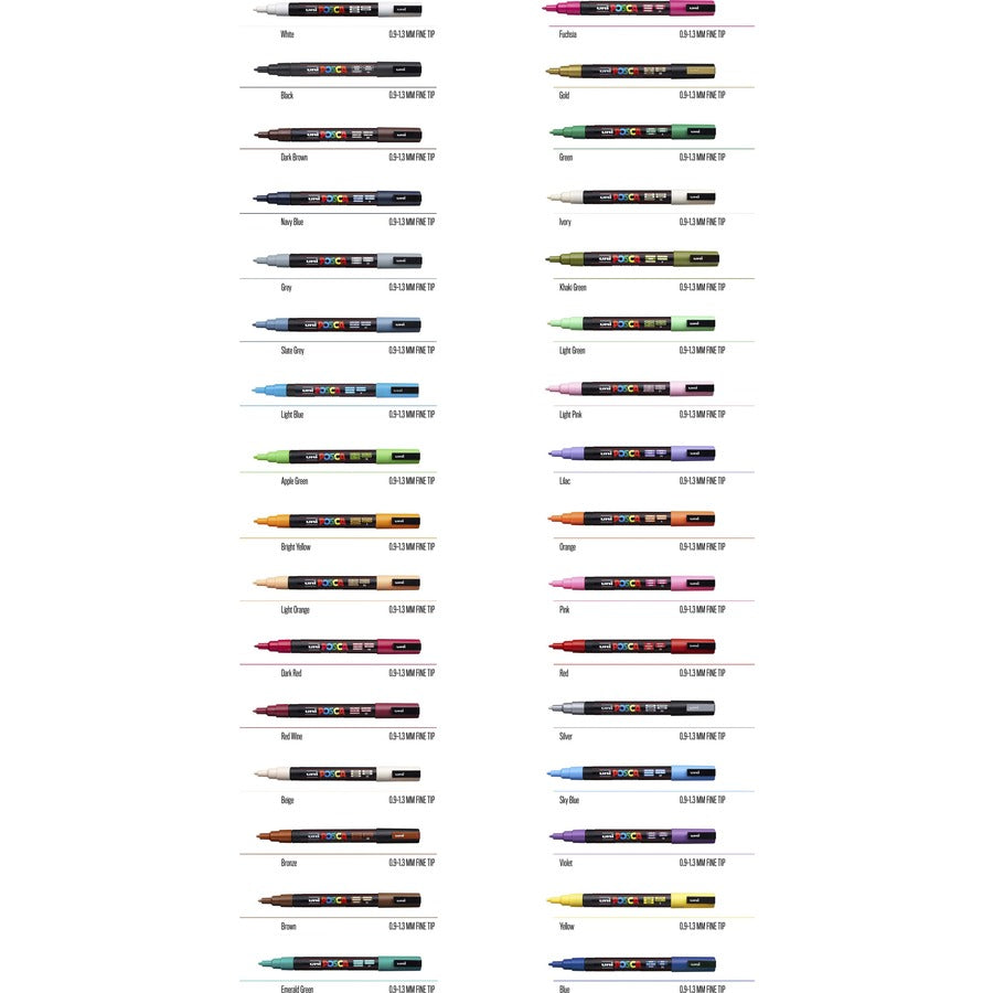 uni-posca-pc-3m-paint-markers-fine-marker-point-red-water-based-pigment-based-ink-6-pack_ubcpc3mred - 3